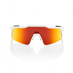 100% Speedcraft Sunglasses - Soft Tact Off White/HiPER Red