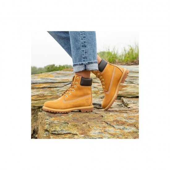Timberland Women's 6-inch Premium Waterproof Boot - Wheat Nubuck - Size 8