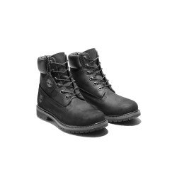 Timberland Women's 6-inch Premium Waterproof Boot - Black Nubuck - Size 7