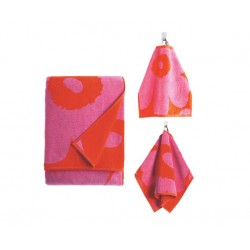 Marimekko Unikko Red/Pink Mixed Towel Set