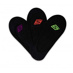 Skechers 3 Pack Microfiber Liner Socks Womens - 9-11 Black Bright