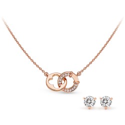 Pica LéLa - Luck and Wishes Necklace and CZ Stud Earrings