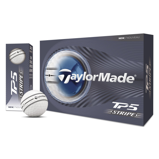TaylorMade Golf TP5 Stripe Golf Balls - 1 Dozen