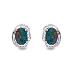 Wellington Jeweller - Precious Triplet Opal Earrings